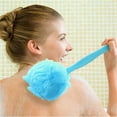 thumbnail image 1 of Casewin 1pcs Loofah Sponge Back Scrubber - Men & Women Long Handled Exfoliating Bath & Shower Body Brush - Handheld Luffa Pouf on a Stick for Body, Face Washing - Spa Wash (Blue), 1 of 8