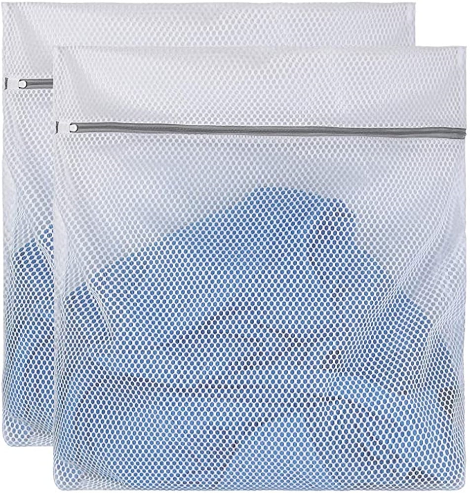2 Pc White Mesh Laundry Bag 14 x 18 Wash Lingerie Delicates