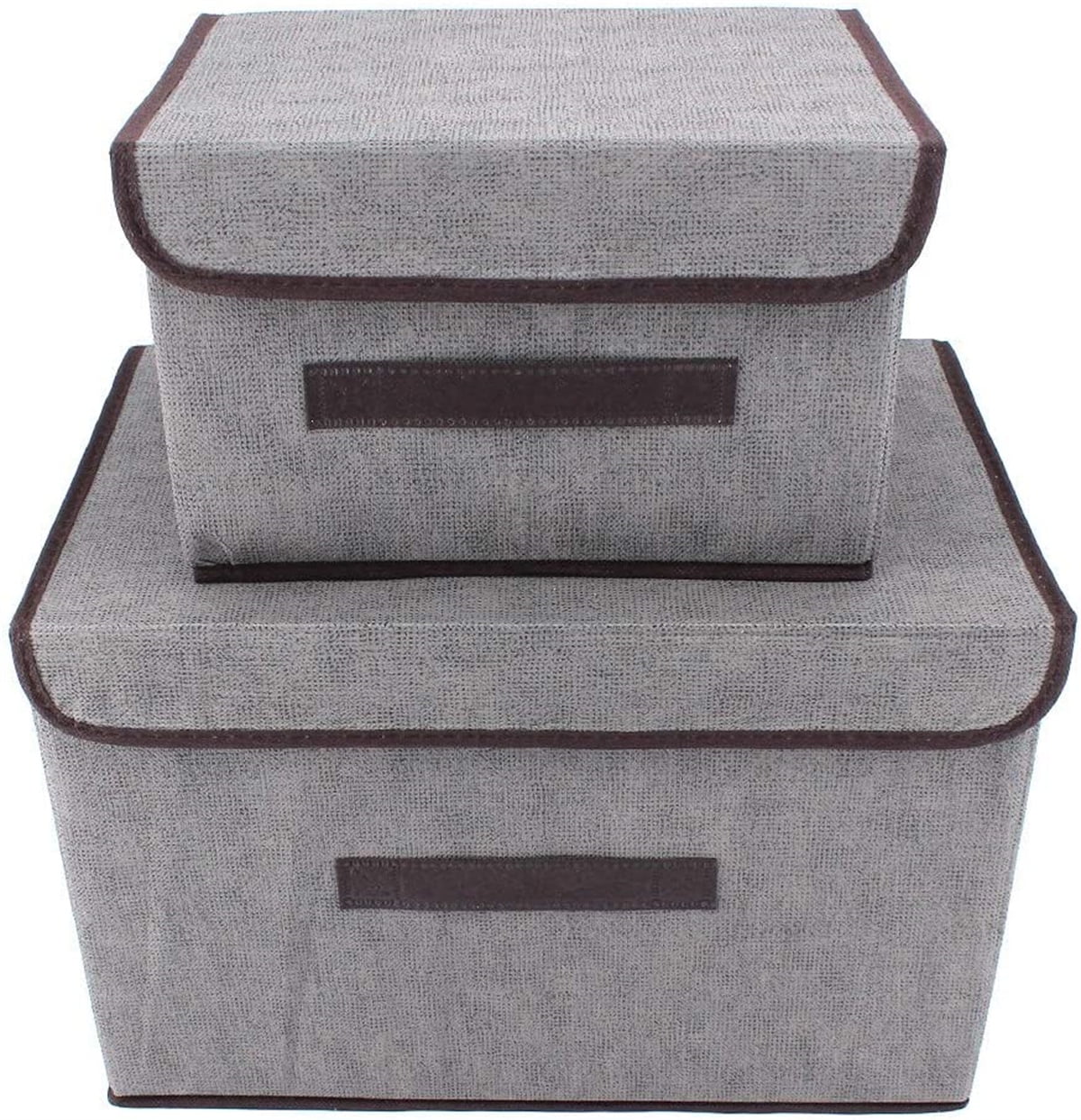 Casewin 2 Pack Foldable Storage Boxes With Lid Fabric Organizer Storage