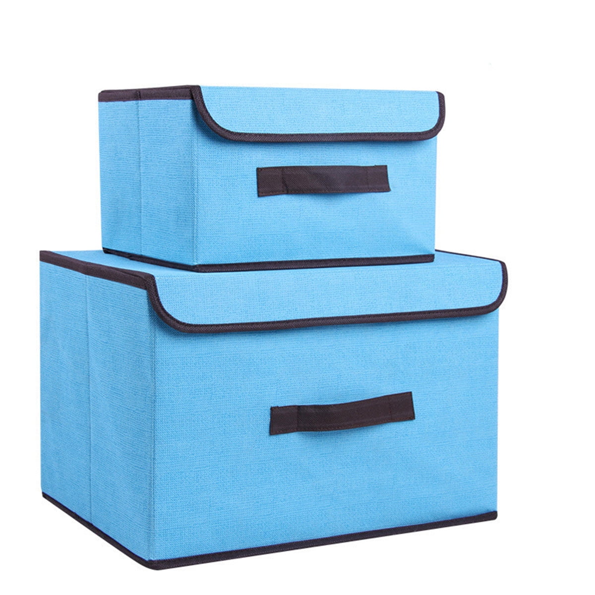 Casewin 2 Pack Storage Boxes with Lids, Foldable Storage Basket with