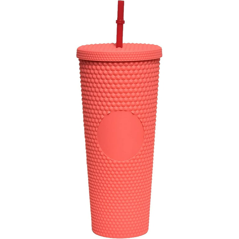 Matte Studded Cups,Casewin 24oz Studded Double Wall Plastic