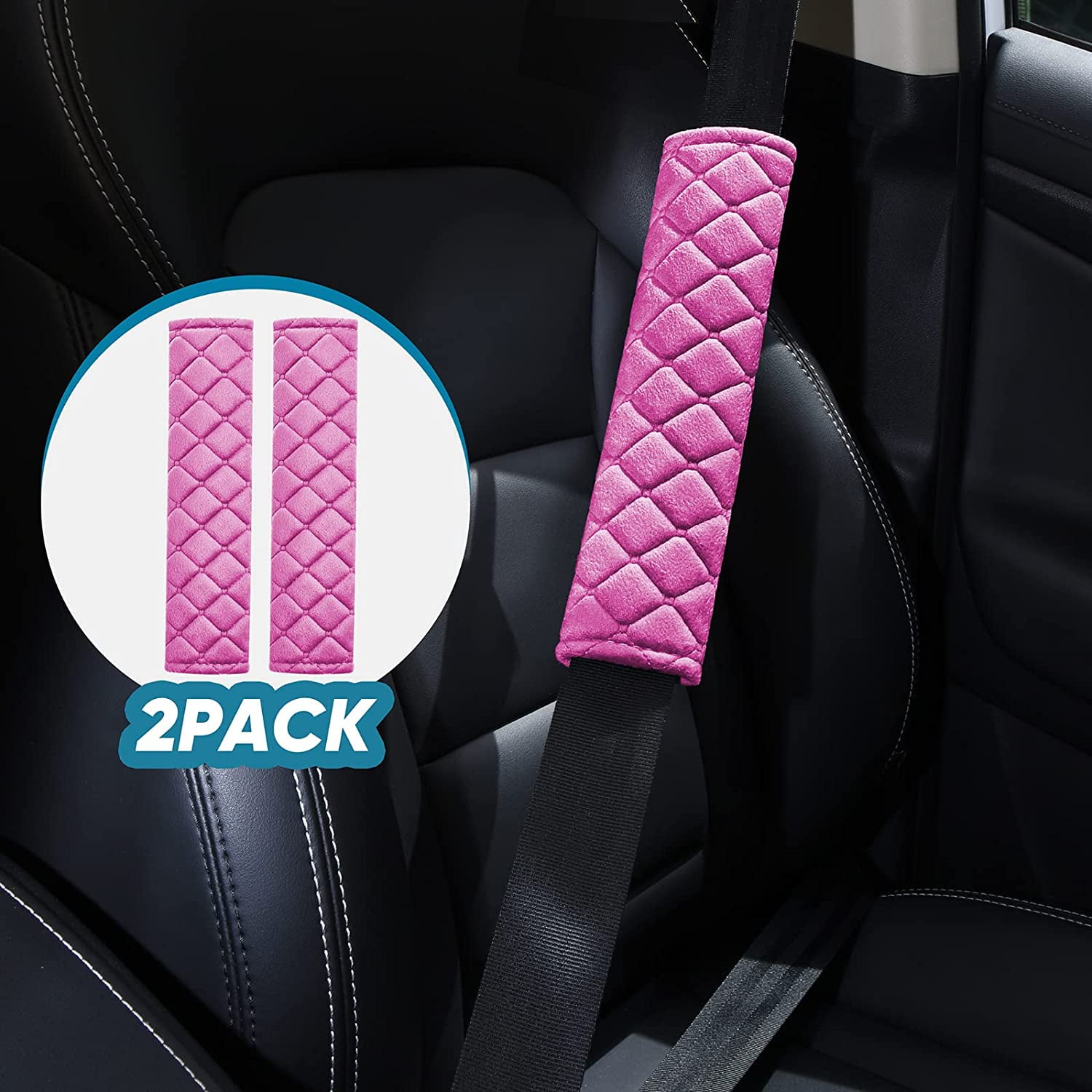 Casewin 1 Pair Car Seat Belt Pads Seatbelt Protector Soft Comfort