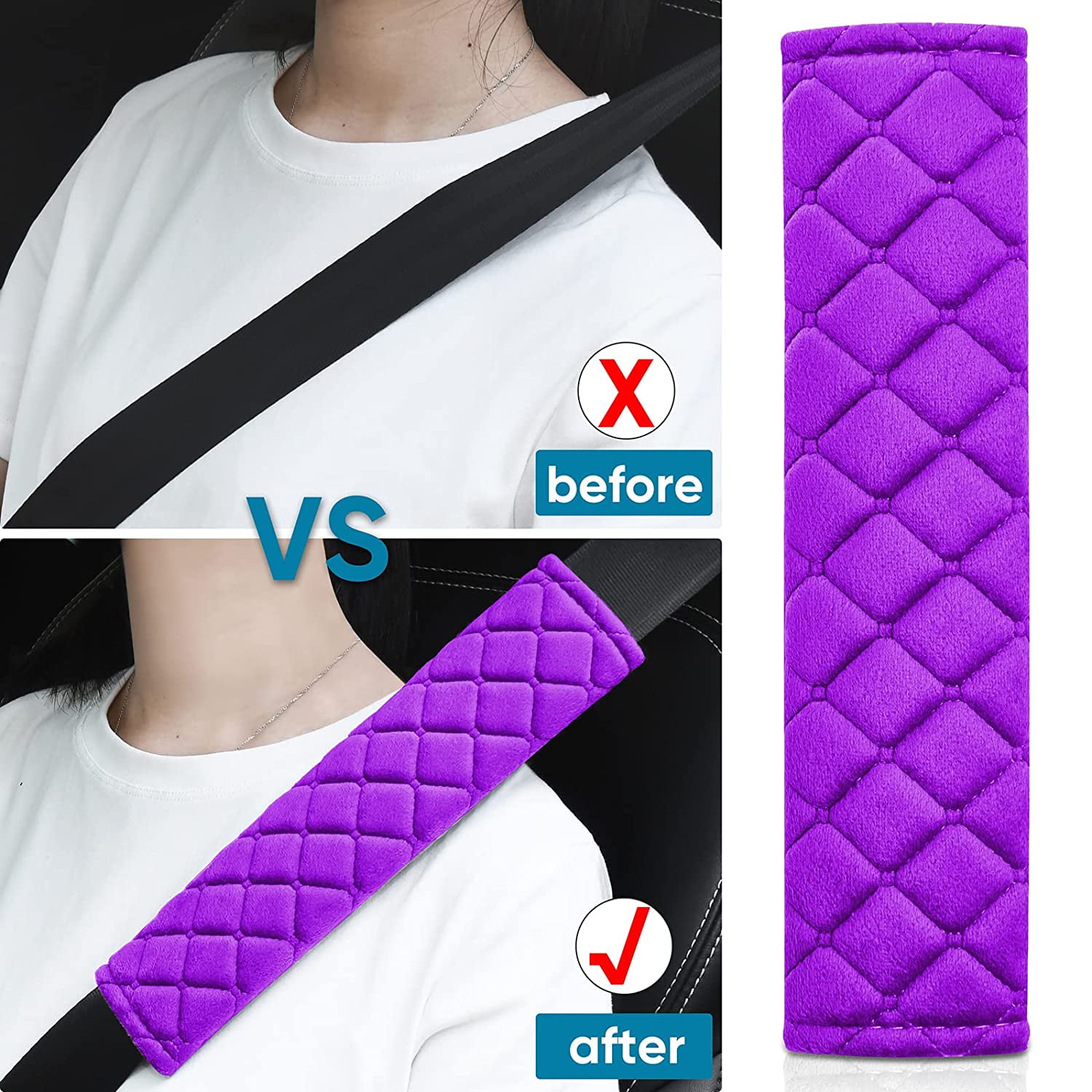 Copri Cintura di Sicurezza Auto 1pc Fashion Bowknot Universal Car Safety  Seat Belt Cover Soft Plush Shoulder Pad Styling Cinture Di Sicurezza  Protettive Protezione per Cintura Sicurezza ( Color : 10 ) 
