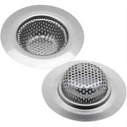 Casewin 2pcs Bathtub Drain Strainer, Small Wide Rim 1.57" Diameter , Stainless Steel Sink Drain Strainer,Drain Hair Catcher Perfect for Bathtub and Utility Sink Laundry Tub