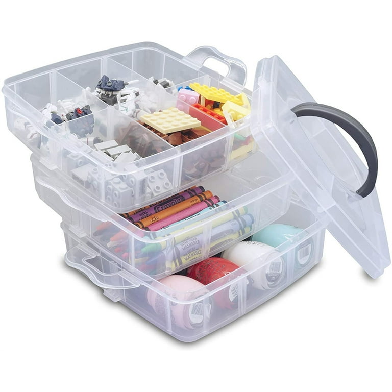 Casewin 3 Layer Stack & Carry Box, Plastic Multipurpose Portable