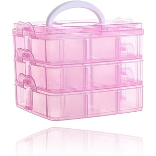 Plastic Stackable Storage Box,Stackable Storage Container with 18  Adjustable Compartments -Craft Storage / Craft Organizers and Storage -  Bead
