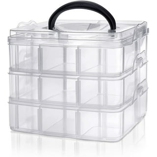 Slots Plastic Compartment Box With Adjustable Dividers Craft
