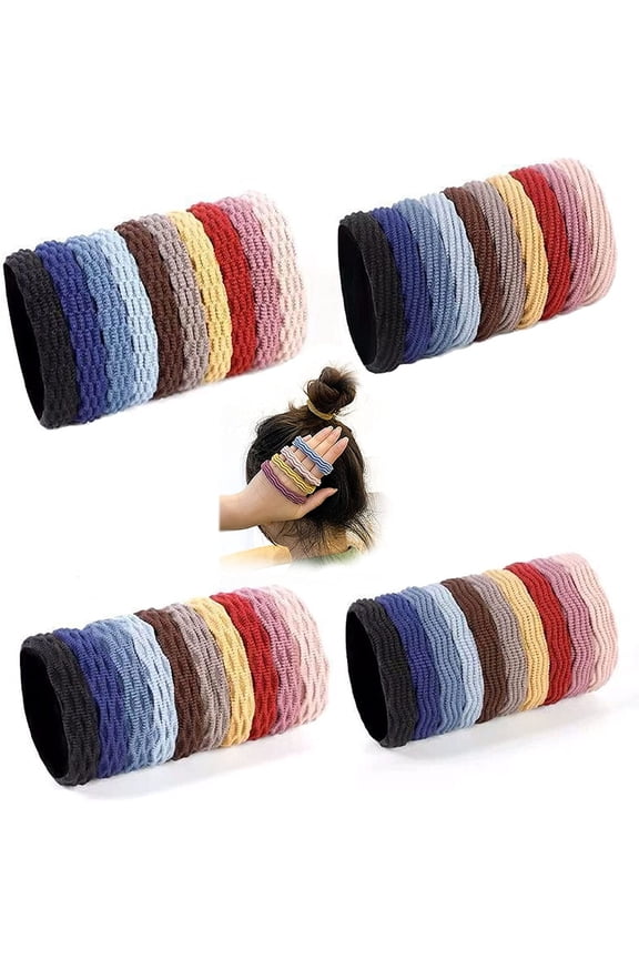 Casewin 30 Pcs Hair Ties, Non-Slip and Seamless Hair Bands for Thick Heavy and Curly Hair, Lightweight Highly Elastic and Stretchable