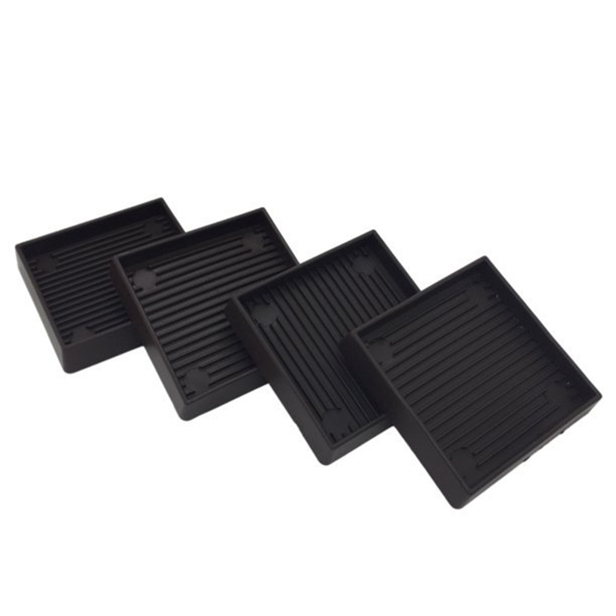 Casewin 3X3 Caster Cups, Square Rubber Furniture Cups with AntiSliding