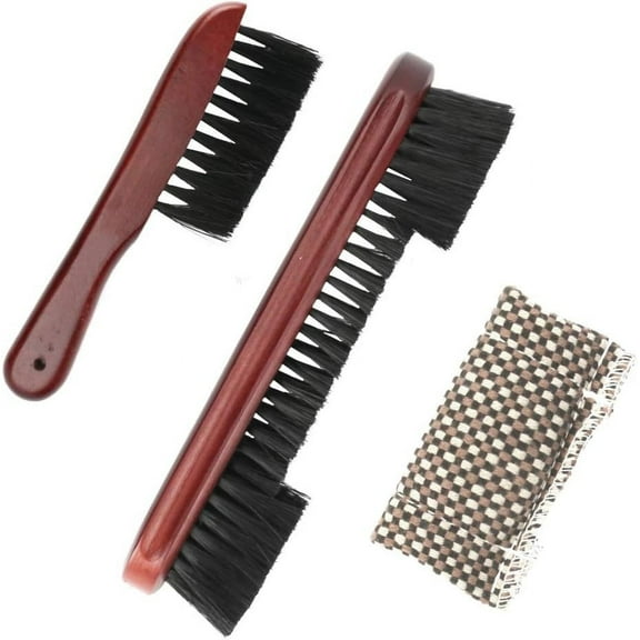 Casewin 3pcs Rail Brush Pool Snooker Billiard Table Brush Horsehair Rail Wooden Handle Billiard Table Cleaning Tool