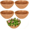 thumbnail image 1 of Casewin 4 PCS 10 Inch Round Coco Liners Hanging Basket,Natural Replacement Coconut Fiber Liner for Garden Flower Pot Vegetables Herbs, 1 of 7