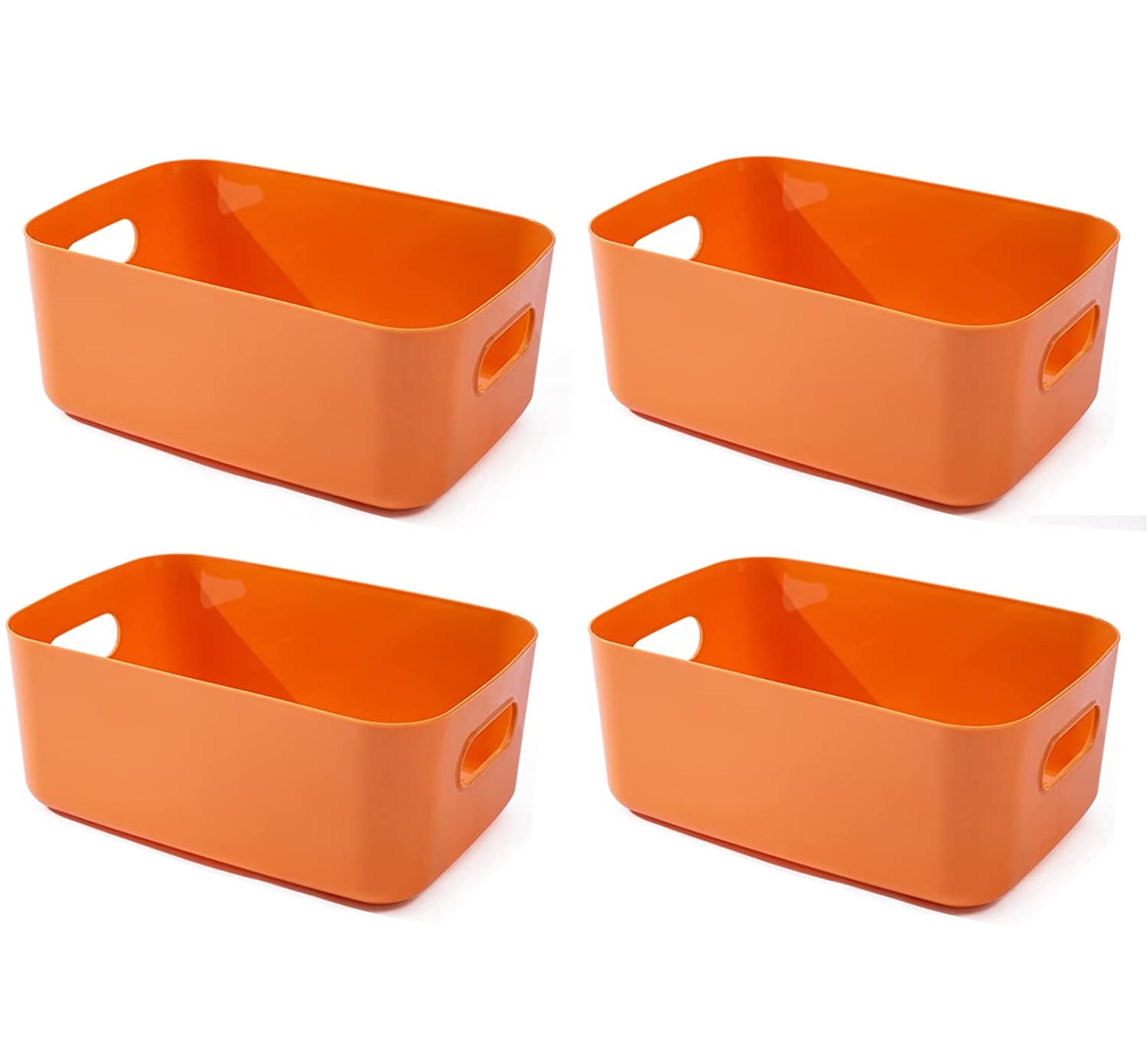 4pcs 16 Qt Portable Storage Bins with Lids - Small Plastic Containers for  Toy, Sundry, and Cosmetic Organization
