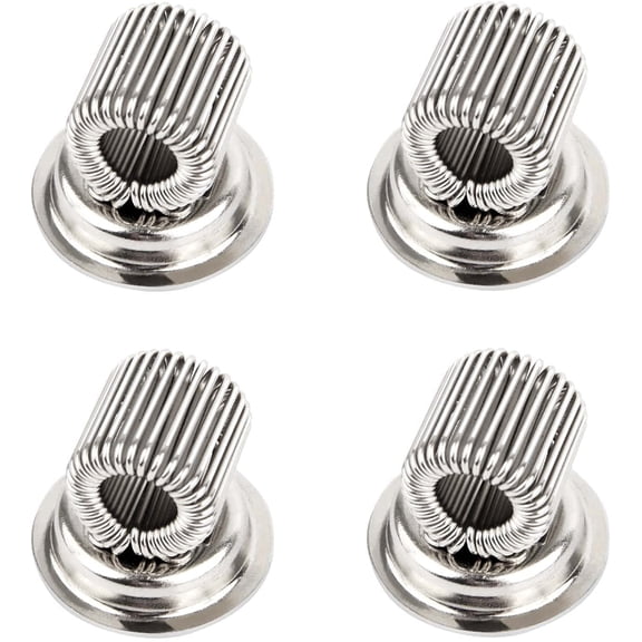 Casewin 4 Pcs Stainless Steel Pen Holder Clips- Self Adhesive Pen Pencil Holder Pen Clip Holder with Adjustable Spring Loop Fit any Size Pens Markers Use in Home Office Whiteboard Kitch Car