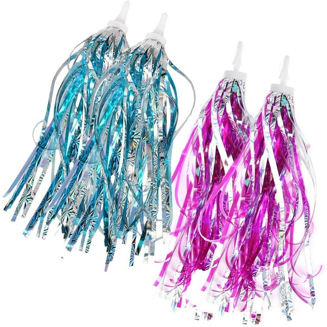 Casewin 4 Pieces Kids Bicycle Tassel Ribbon, Children Scooter Handlebar