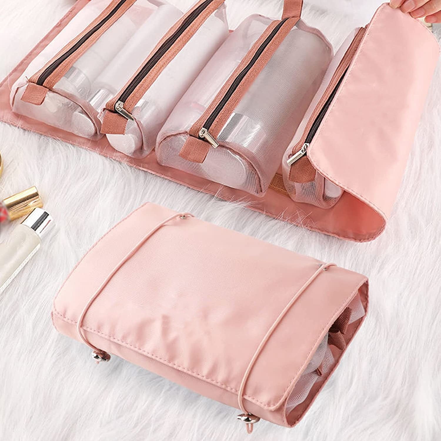 AllTopBargains Travelon Hanging Toiletry Travel Bag Organizer Compact Makeup Case Personal Item