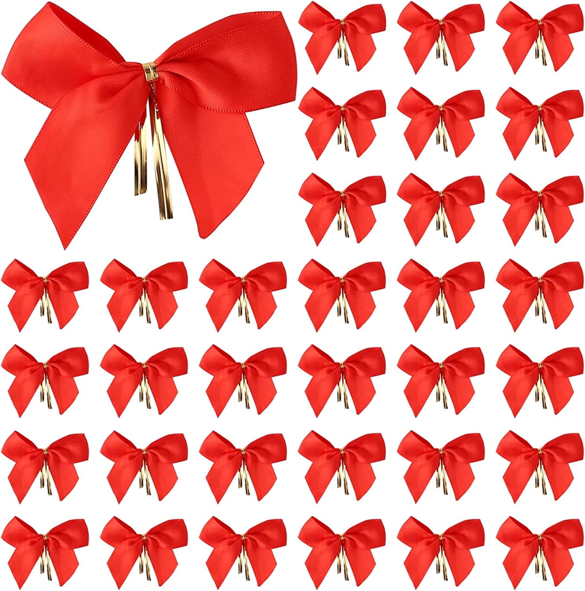KALLORY 60 Pcs Latte Art Gift Bows Present Bows Tie Wrapping Bow Wedding  Car Bow Pull Ribbon Bow Knot Red Bows for Gift Wrapping Wedding Bowkont  Decor