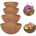 thumbnail image 1 of Casewin 4PCS Round Replacement Coco Liner for Hanging Basket - 16 inch Foldable Coco Pad,Coconut Fiber Plant Basket Liner, Garden Planter Flower Pot (Round), 1 of 8