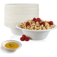 Efavormart 10 Pack Clear Plastic Soup Bowls with Gold Beaded Rim, Round Disposable Dessert Salad ...