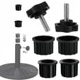 thumbnail image 1 of Umbrella Hole Ring Plug Patio Umbrella Hole Cap 6 Pcs Bexikou Black Plastic Outdoor Umbrella Base Replacement Parts, 1 of 7