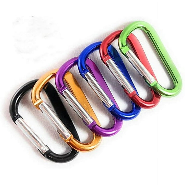 Casewin 6PCS Aluminum Carabiners, Key Rings Lightweight D Shape Keychain  Clips Small Multipurpose Carabiner Buckles for Indoor Outdoor Use