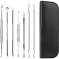 thumbnail image 1 of Casewin 7 In 1 Pimple Blackhead Remover Extractor Tool Kit, Professional Safe Treatment for Zit Popper White Head Acne Blemish Comedone Removing For Nose Face Skin, 1 of 7