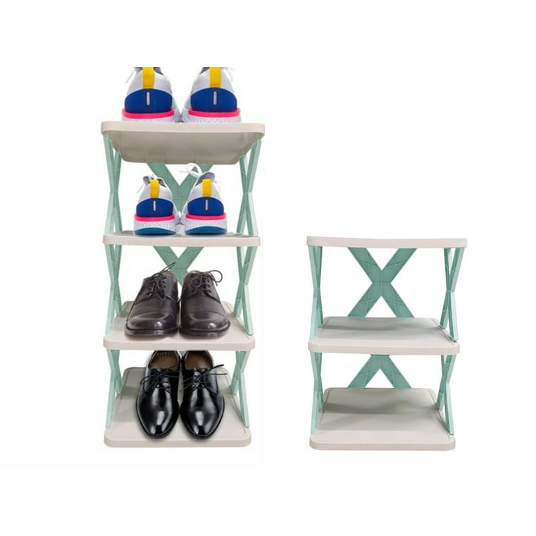 Casewin 7 Tier Shoe Rack Shoes Storage Shelf Stackable Shoe Organizer Racks Multifunctional Free Standing Shoe Shelf Free Installation Foldable