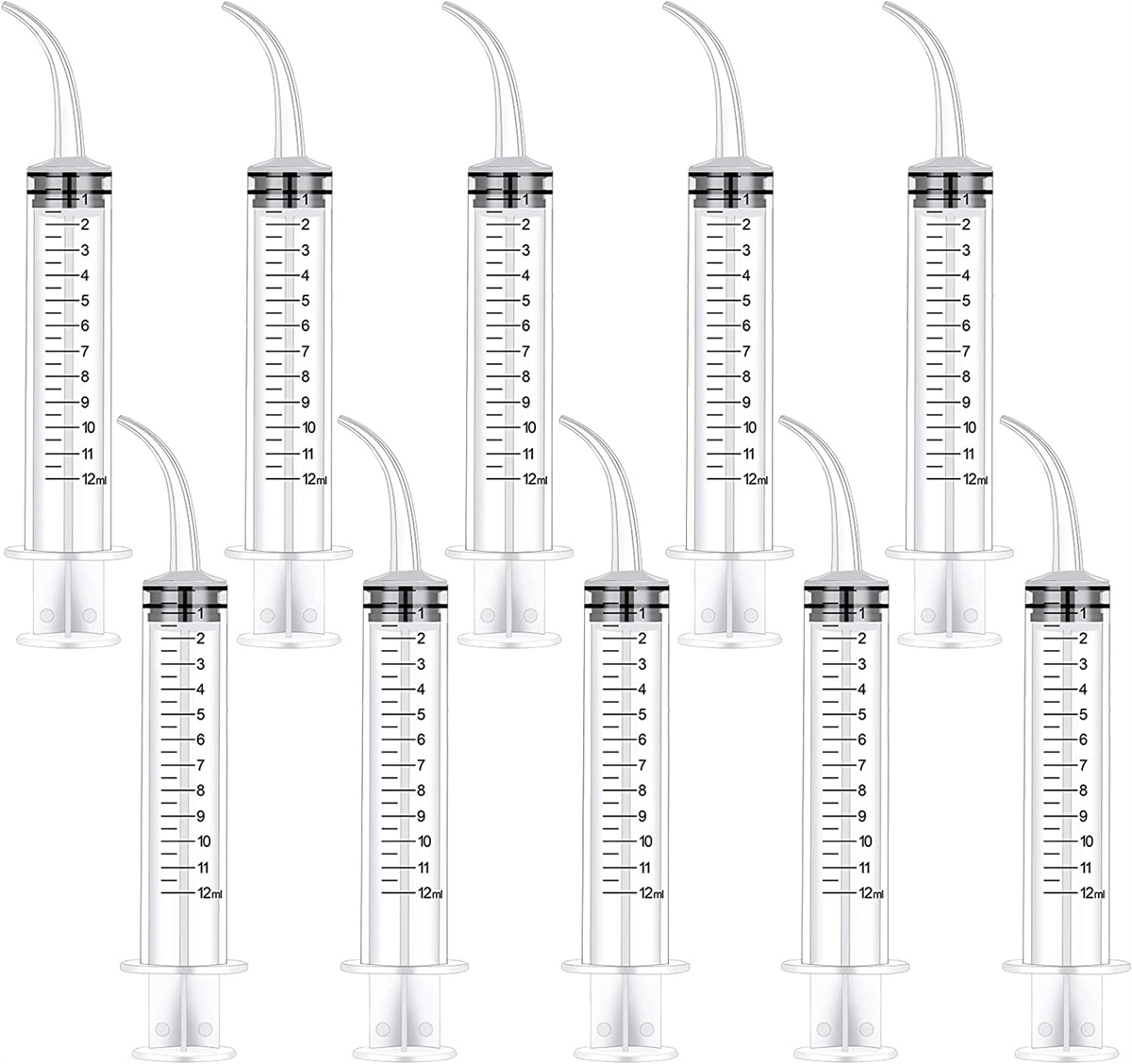 Casewin 8 Pcs Dental Syringe Disposable Graduated Dental Syringe with