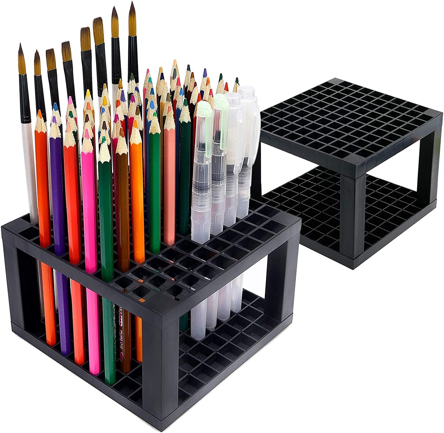 Crayon en plastique 60 trous & Brush Holder - Organisateur de