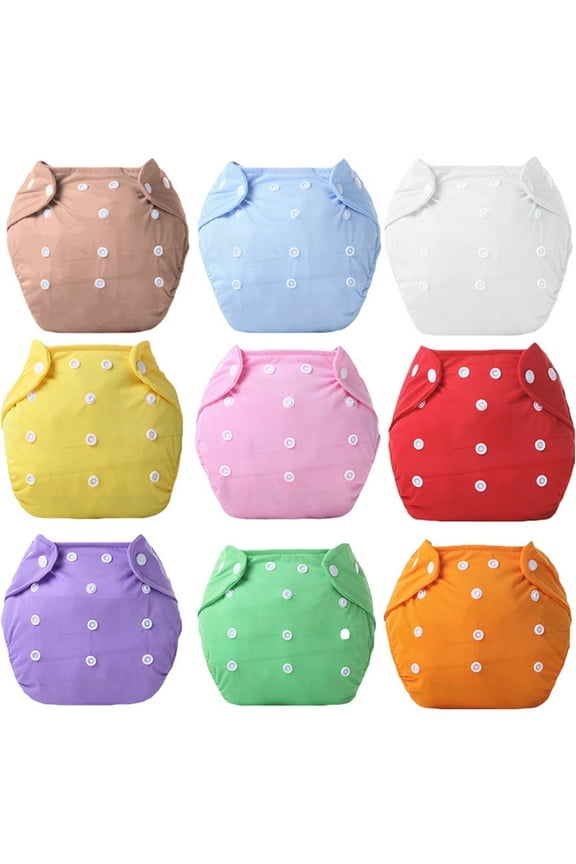 Casewin Baby Cloth Diapers 8 Pack Adjustable Washable and Reusable Pocket Diapers for Baby Girls-No Inserts