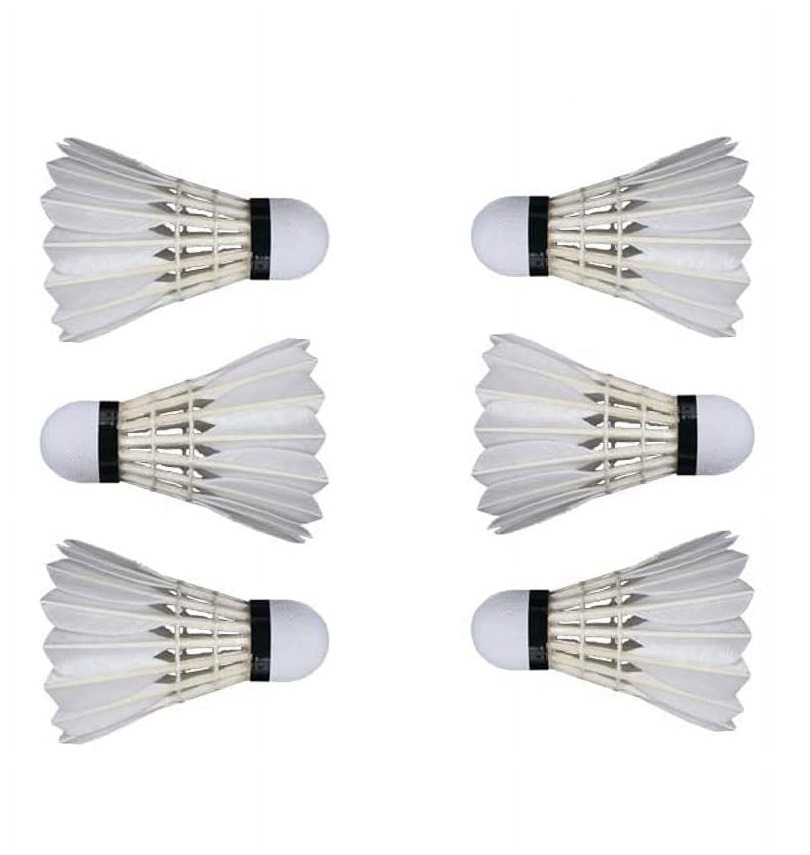 Roofei Badminton Shuttlecocks Professional Feather Balls White 6 Pack Walmart