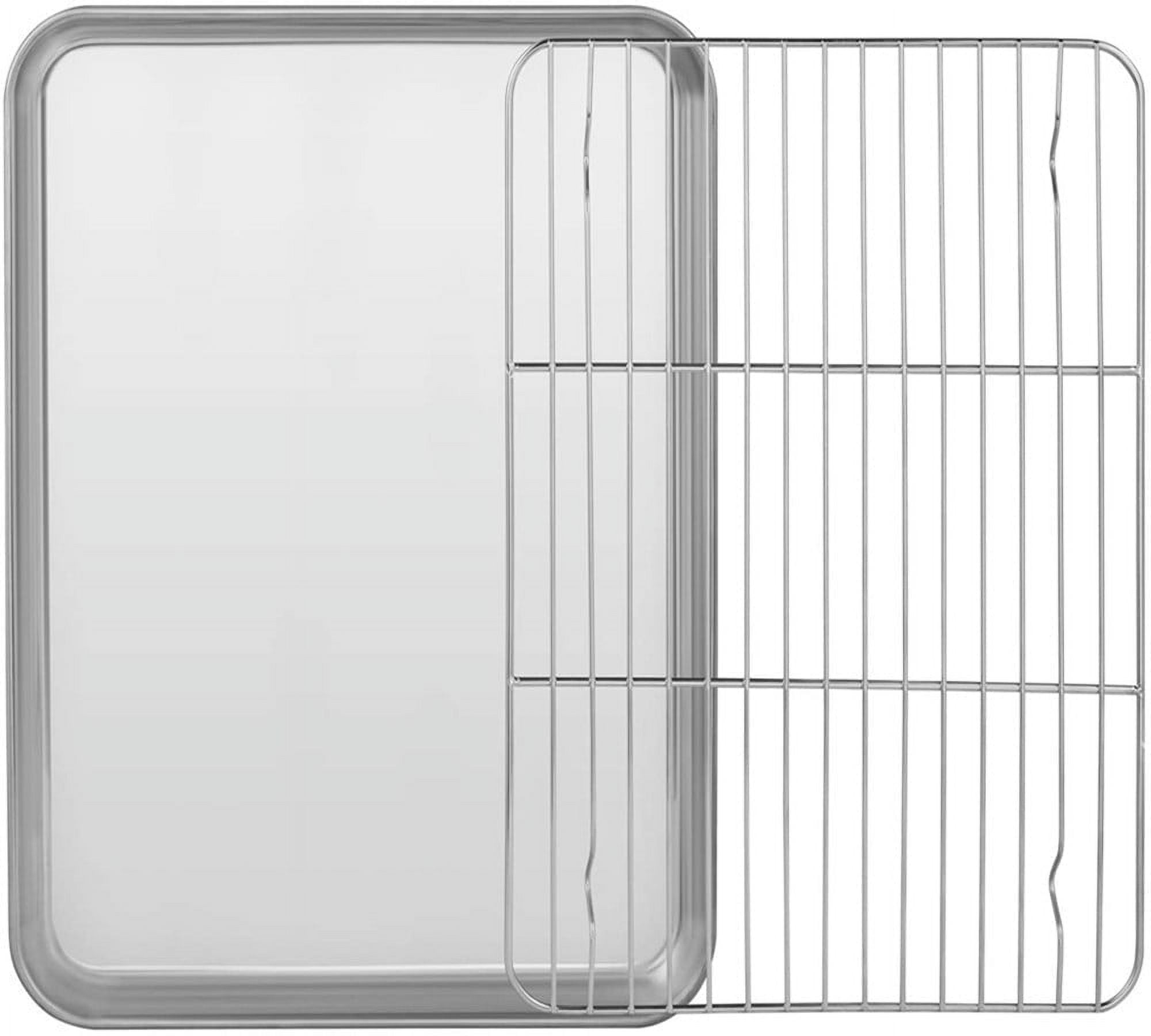 Stainless Steel Baking Sheet and Cooling Rack Set, 2 Pcs