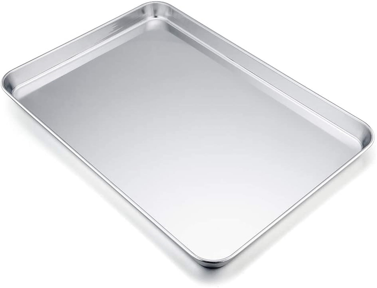 Baking Tray Set of 1, Stainless Steel Oven Tray– Large Cookie Sheet Pan for  Baking Cooking Serving - 26 x 20 x 2.5 cm, Healthy & Non Toxic, Easy Clean  & Dishwasher Safe 