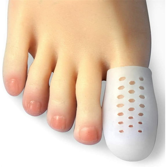 Casewin Big Toe Cap, 10 Pcs Breathable Toe Protector Toe Cover Sleeves with Holes, Provides Relief from Missing or Ingrown Toenails, Corns, Blisters, Hammer Toes, Reduce Friction