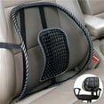 thumbnail image 1 of Casewin Black Lumbar Mesh Back Brace Support Office Home Car Seat Chair Ventilate Cool Cushion Pad with Massage | Breathable, Massage Beads for Comfort (1 Piece), 1 of 8