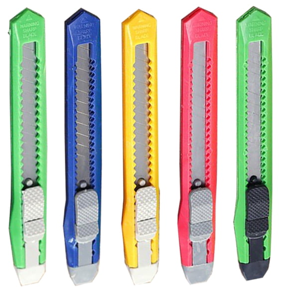 Casewin Box Cutters Utility Knife Retractable Blades Knifes Small Plastic Compact with Sliding Lock Tools for Heavy Duty Office, Home, Arts Crafts, Hobby