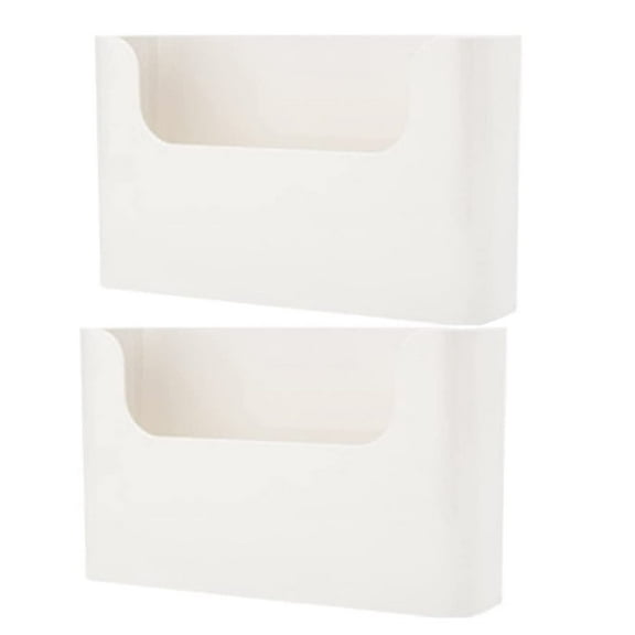 Casewin Cabinet Door Storage Box,2 Pack Self-adhesive Wall Mounted Storage Boxes Remote Control Storage Holder Hanging Organizer Rack