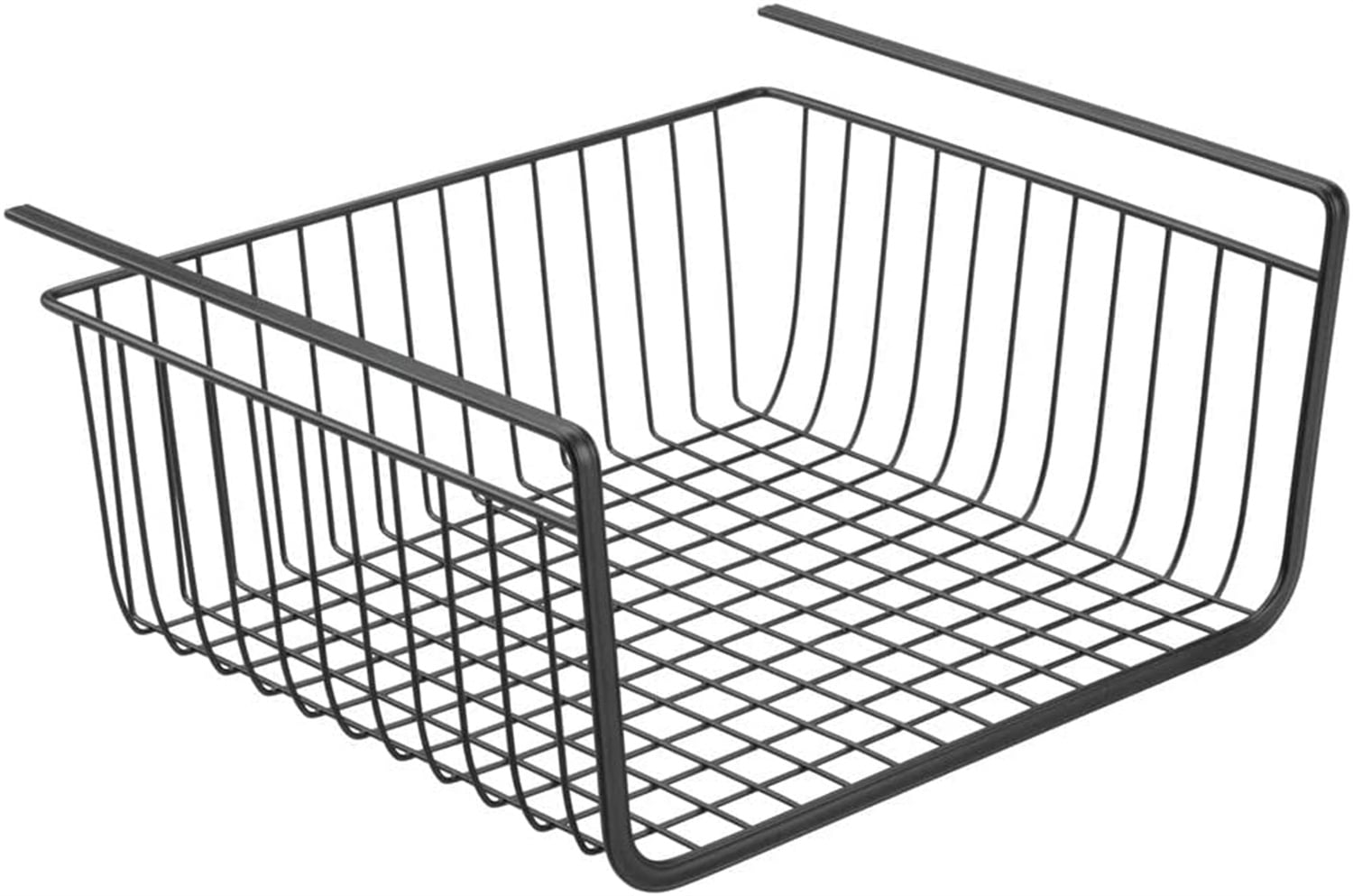 PEKGRIL 2 Pack Under Shelf Basket, Black Undershelf Storage Basket, Heavy  Duty Slide-in Hanging Storage Basket, Metal Under Cabinet Organizer for