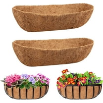 Casewin Coco Liners,Coco Fiber Replacement Liner,Natural Coconut Coir Planter Window Basket Liners for Garden Planter Flower Hanging Basket (30in-2pc)