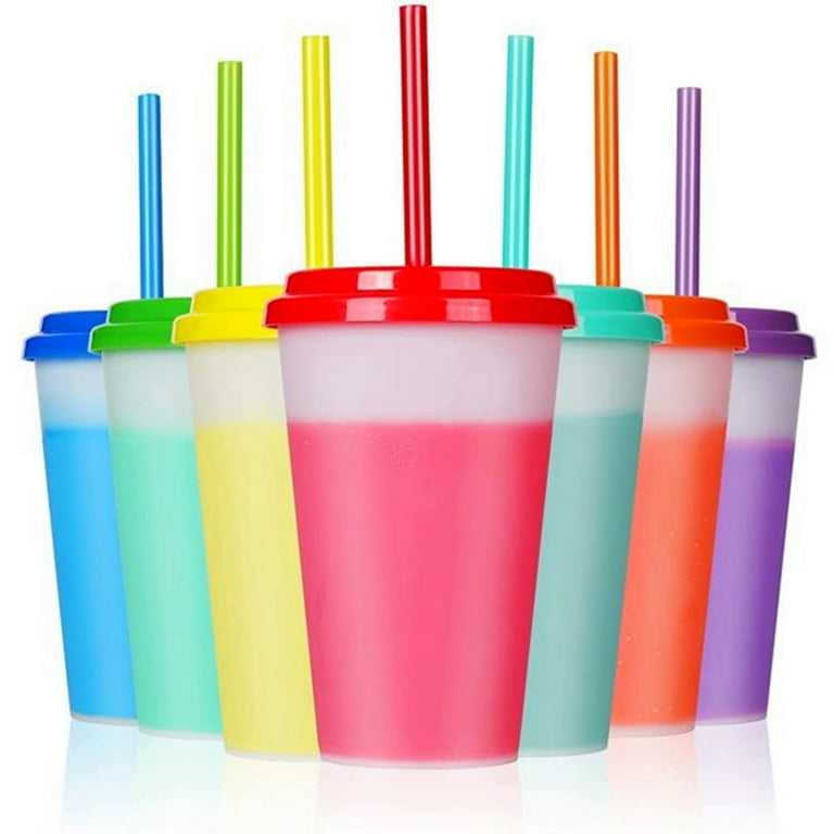 Reusable Plastic Cup 5 Pcs Drinkware Tumblers Coloured Acrylic Cups Tumblers  with Lids and Straws Plastic Bulk Iced Plastic Cold Water Tumblers Iced  Coffee Cups Travel Mug Party Tumbler (Light Color)