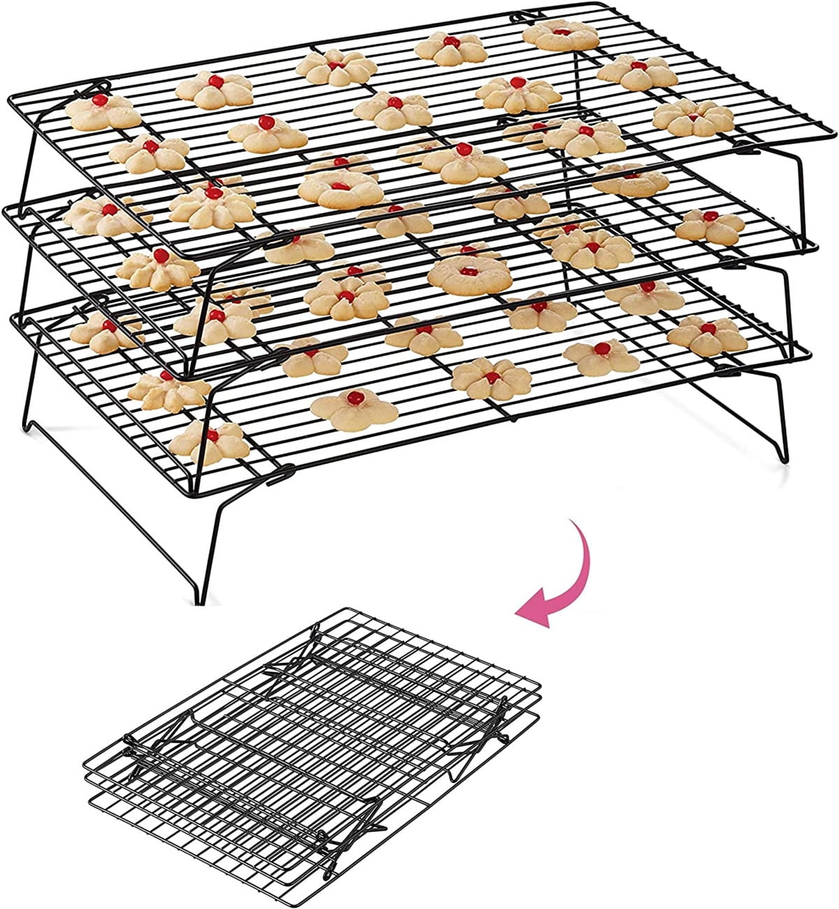 Casewin Cooling Racks, Stainless Steel NonStick Baking Racks And Oven Safe Wire Cool Racks for