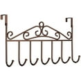 thumbnail image 1 of Casewin Door Hanger,Over The Door Towel Rack with 7 Hooks for Hanging Coats,Door Coat Hanger Towel Hanger Over Door Coat Rack for Towels, Clothes,Back of Bathroom,Bronze, 1 of 7