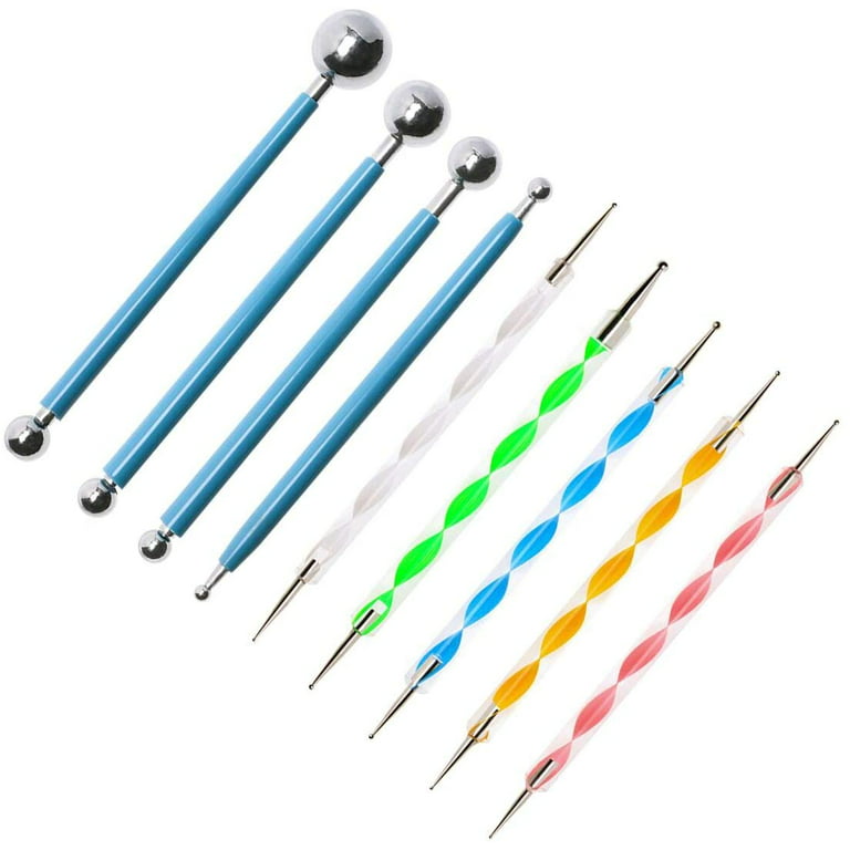 Casewin Dotting Tools 9Pcs Ball Embossing Stylus Set for Mandala Rock  Painting Pottery Clay Modeling Carbon Transfer Paper Nail Art Ornaments Art