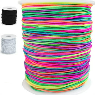 2Pack 0.7mm Elastic String, Jewelry Cord, Elastic Bracelet Rope Crystal  Beading Cords, Transparent Elastic Beaded Line, Can Easily Pass Through  Beaded