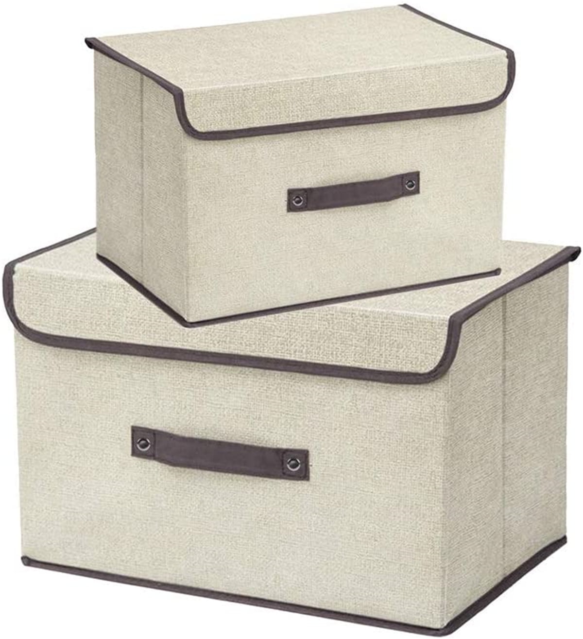 Casewin Fabric Storage Bins with Lid [2Pack] Foldable Closet Storage