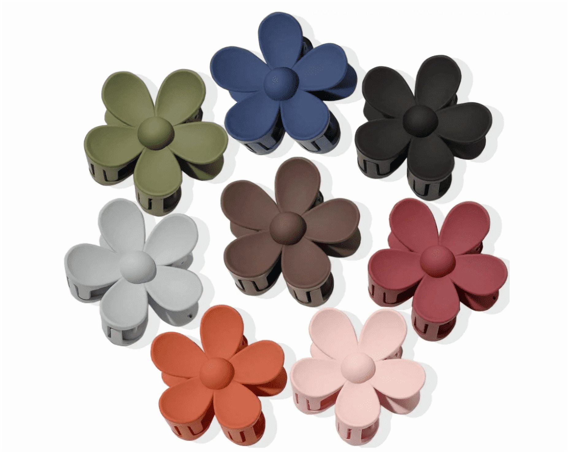 8 PCS Large Flower Hair Clips Cute Flower Clips for Hair