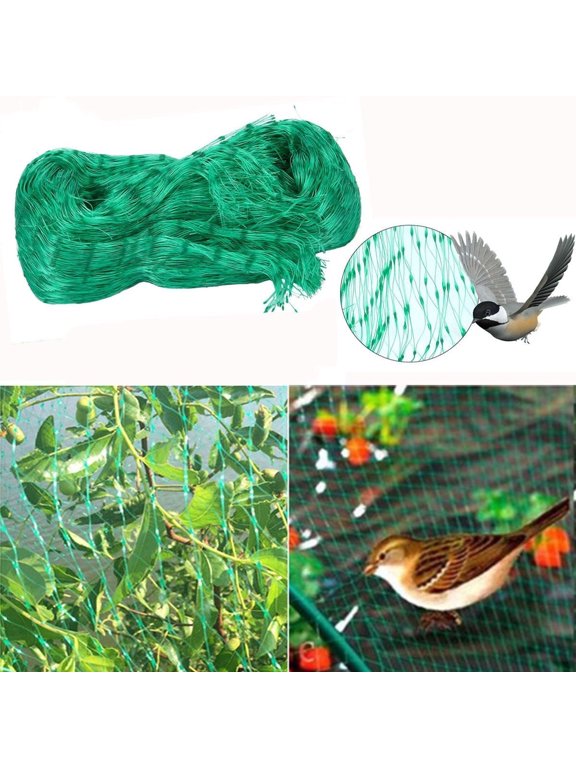 Casewin Green Anti Bird Protection Net Mesh Garden Plant Netting Protect Plants and Fruit Trees from Rodents Birds Deer Poultry Best for Seedlings, Vegetables,Fruit,Bushes (13.2Wx20L(Ft))