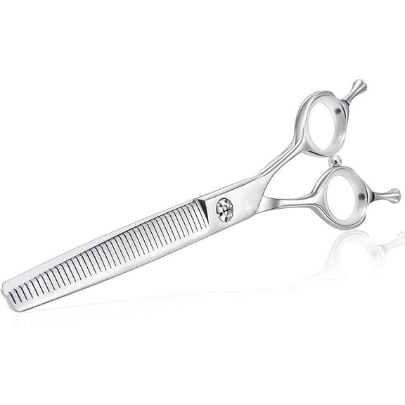 Casewin Hair Scissors 6 Inch Professional Barber Scissors Hair Thinning Scissors Thinning Shears 440C Barber Shears 30 Teeth Rose handle