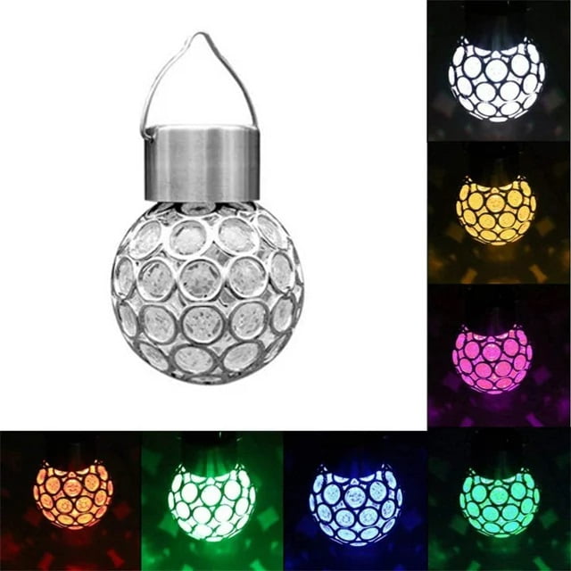 Casewin Hanging Solar Ball Lights Outdoor 1 Pack Auto Color Changing