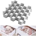thumbnail image 1 of Casewin Honeycomb Drawer Organizer for Underwear, Drawer Divider Separator for Women Men, Dresser Drawer Organizers for Belts, Ties, Clothing, Makeup, Office Supplies (Gray), 1 of 7