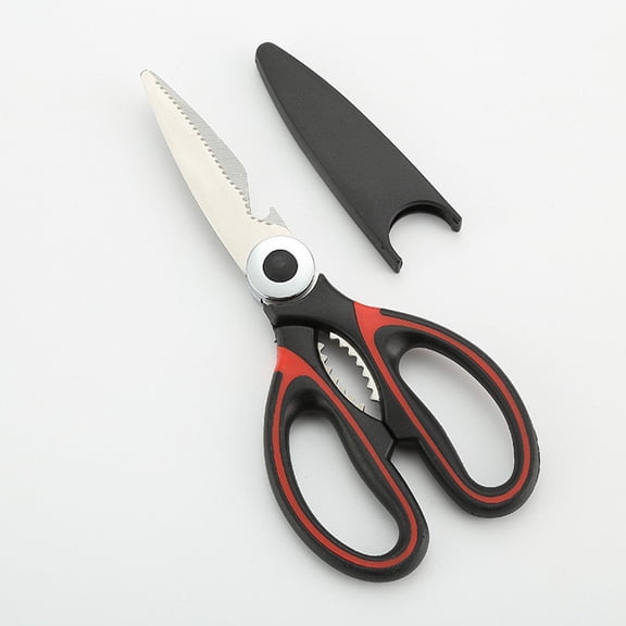 Casewin Kitchen Scissors 1-Pack Kitchen Shears Heavy Duty, Ultra Sharp Stainless Steel Food Scissors Multipurpose Meat Scissors Dishwasher Safe for Chicken, Fish, Meat, Vegetables, Herbs, BBQ
